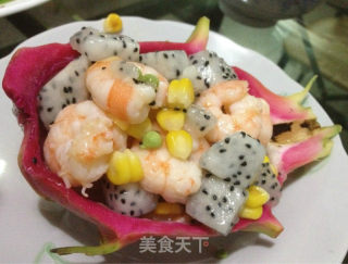 火龙果虾仁盏的做法
