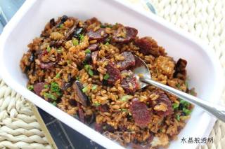 香菇腊肠炒饭的做法