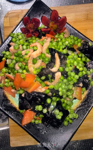 虾仁炒豌豆的做法