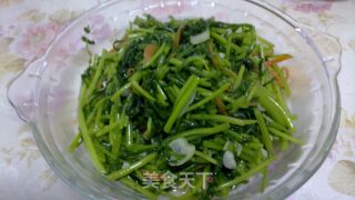 蒜烧茼蒿的做法