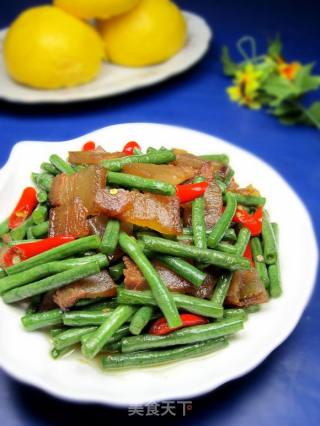 豇豆炒腊肉的做法