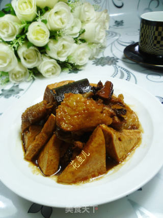 鸡翅烧豆腐干的做法