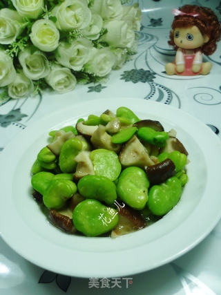 香菇炒蚕豆的做法