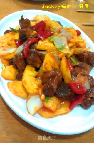 菠萝炒排骨的做法