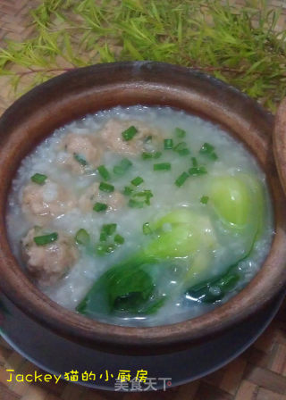 陈皮肉丸砂锅粥的做法