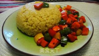 咖喱彩椒小米饭的做法