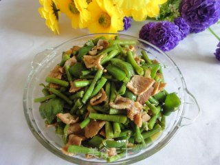 豇豆炒肉的做法