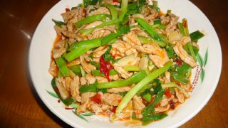 小葱肉丝的做法