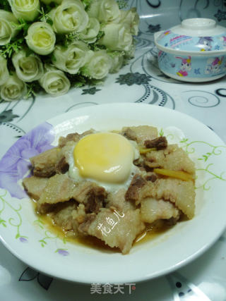 鸡蛋蒸盐炒肉的做法