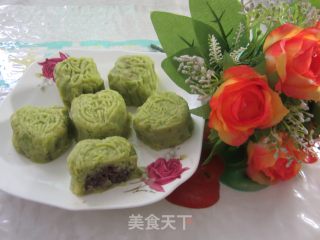 奶香翠绿蚕豆糕的做法