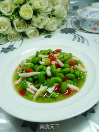 剁椒鱿鱼炒毛豆的做法