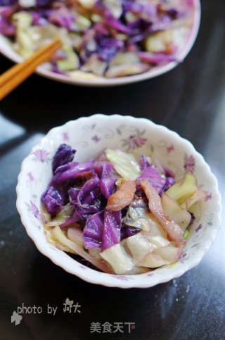 双色包菜的做法