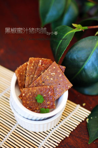 给孩子自制健康零食——黑椒蜜汁猪肉脯的做法