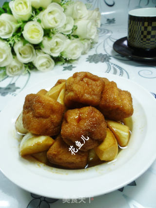 油豆腐烧茭白的做法