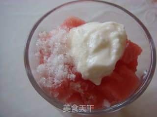 西瓜爱上酸奶-------孩子最爱的夏日水果沙拉