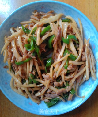 茭白肉丝的做法