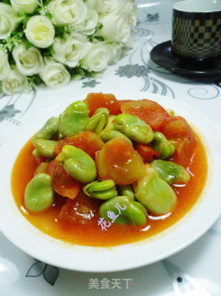 西红柿蚕豆的做法