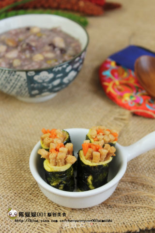 大豆蛋白丝海苔卷的做法