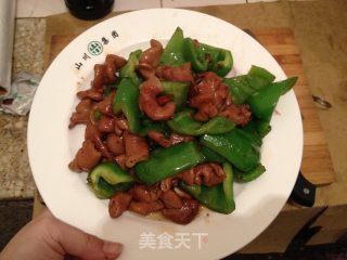 肥肠炒菜椒的做法