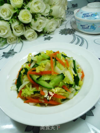 青瓜拌娃娃菜的做法