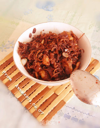 香菇根+肥猪肉=好吃的下饭菜