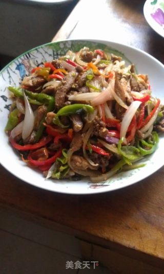 孜然双椒炒肉的做法