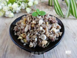 肉末炒芭蕉心的做法
