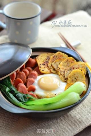 满口香“火腿煲仔饭”的做法