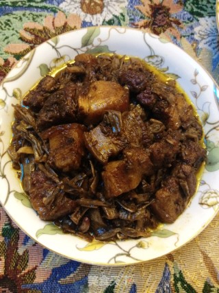 干豇豆烧肉的做法