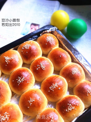 豆沙小面包的做法