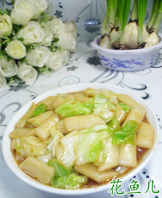 圆白菜炒年糕的做法