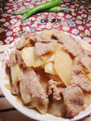 家常小炒--------【凉薯牛肉片】的做法