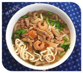 虾干榨菜肉丝面的做法