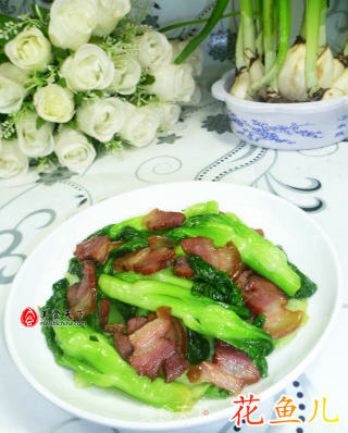 腊肉炒菜心的做法