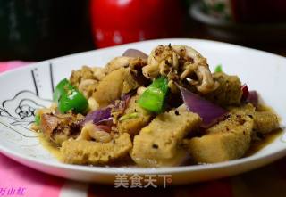 白玉菇烩烤麸的做法