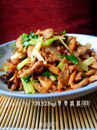 香菇芹菜肉丝的做法