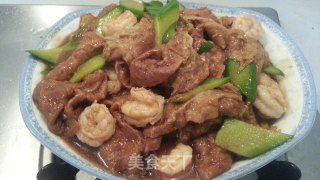 虾仁独面筋的做法