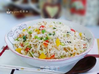 椰丝素炒饭的做法