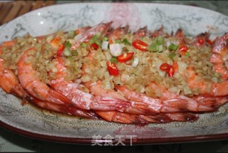 蒜蓉开边虾的做法