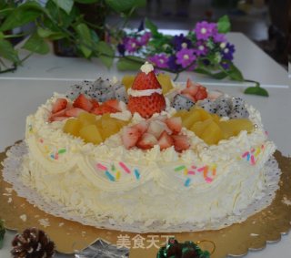 8寸奶油生日蛋糕——老爸生日快乐