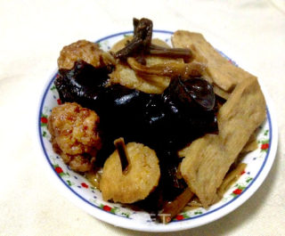茭白菇香烧肉丸的做法
