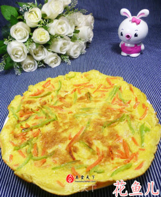 青椒胡萝卜鸡蛋饼的做法