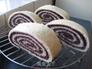 紫米双色卷的做法