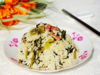 莴笋叶菜饭的做法