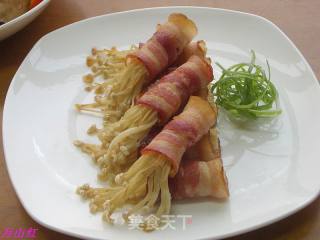 培根金针菇卷的做法