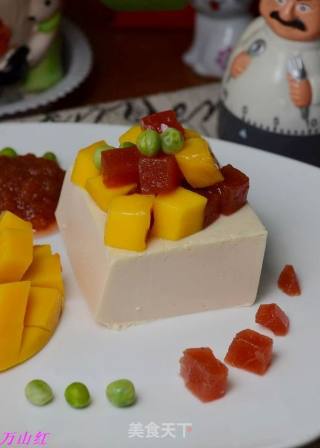 芒果山楂拌奶豆腐的做法