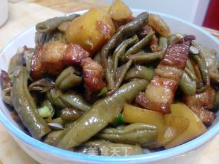 红烧肉炖豆角的做法