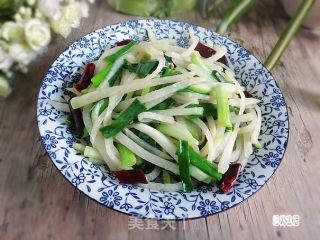 香葱炒苤蓝的做法
