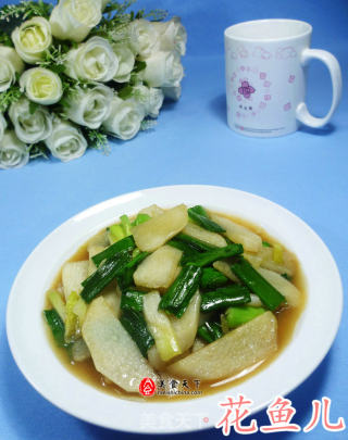大蒜炒山药的做法
