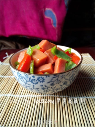 私房菜：双椒炒火腿的做法